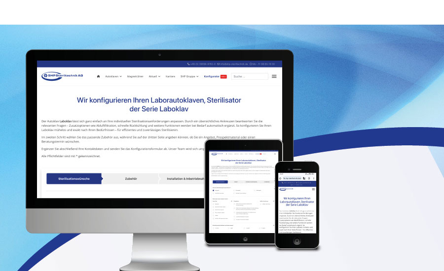 Online-Konfigurator für Autoklaven: