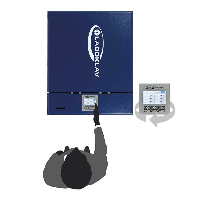 Laboklav 55-195 – obrócony wyświetlacz