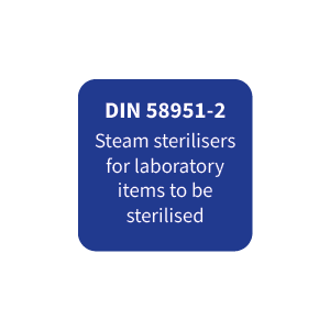 DIN 58951-2 Steam sterilisers for laboratory items to be sterilised