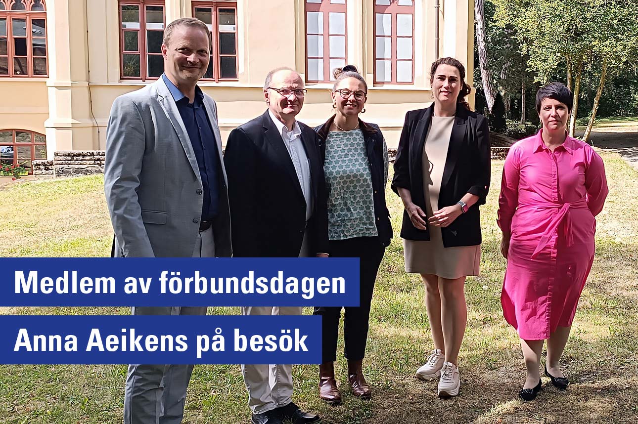 Från vänster till höger: Jörg Mayer, Michael Sporys, Anna Aeikens, Melanie Mischok, Ines Künzl Den nyvalda riksdagsledamoten Anna Aeikens (CDU) besökte vårt företag den 26 augusti.