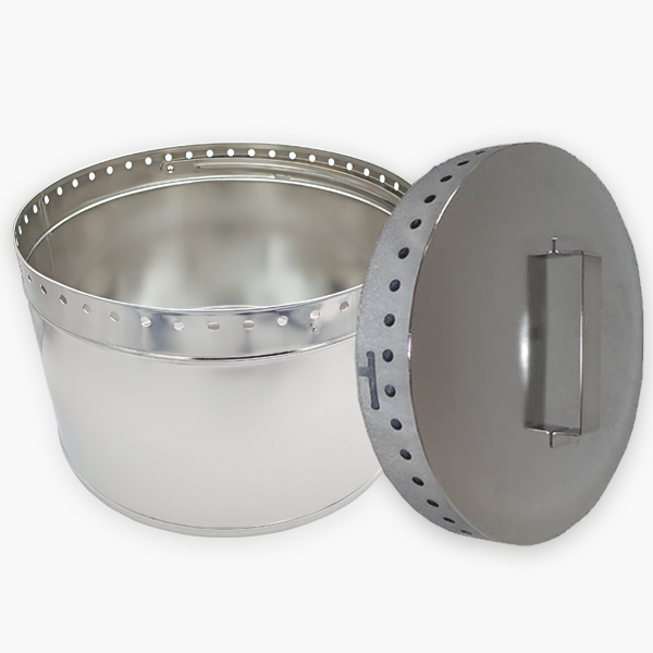 Buckets, also with lids, for waste sterilization