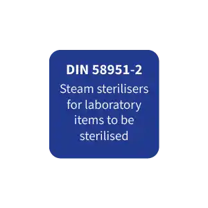 DIN 58951-2 Steam sterilisers for laboratory items to be sterilised