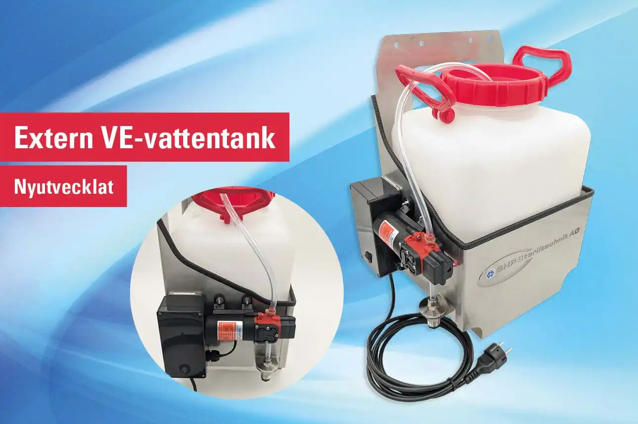 Extern VE-vattentank för LABOKLAV-serien 55–195