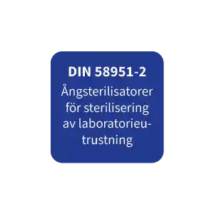 DIN 58951-2  Ångsterilisatorer  för sterilisering  av laboratorieutrustning